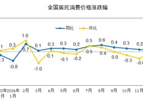 国家统计局：2024年12月份居民消费价格同比上涨0.1%|界面新闻 · 快讯